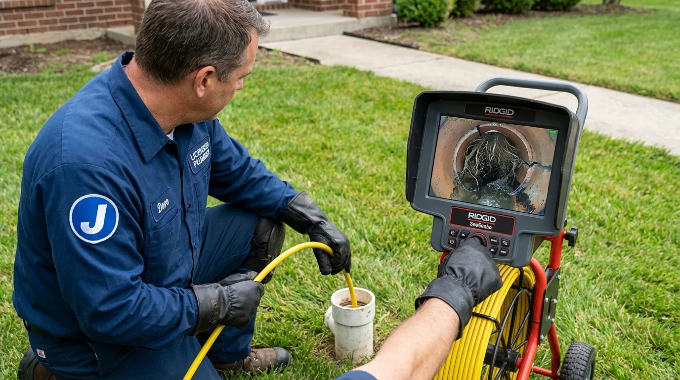 Sewer camera inspection being performed by Johns Plumbing LLC in Carnation